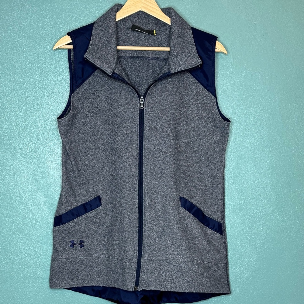 Under Armour Women's Gray
Performance Fleece Vest Pocket
Full Zip Small